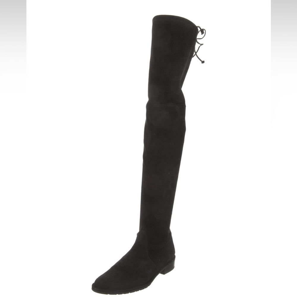 Stuart Weitzman Lowland Black Suede Over The Knee Boot size 5.5 - Picture 4 of 10